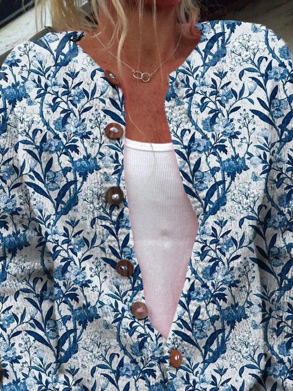 Teresa™ | Vintage Floral Cardigan with Front Buttons