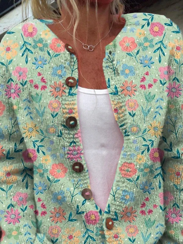 Angela™ | Vintage Floral Cardigan for Women