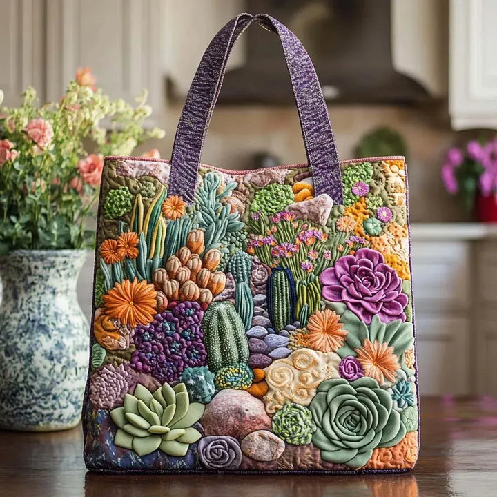 Artisan Tote Bag - Succulent Garden