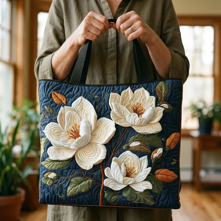 Padded Artisan Tote Bag - Delicate Magnolia