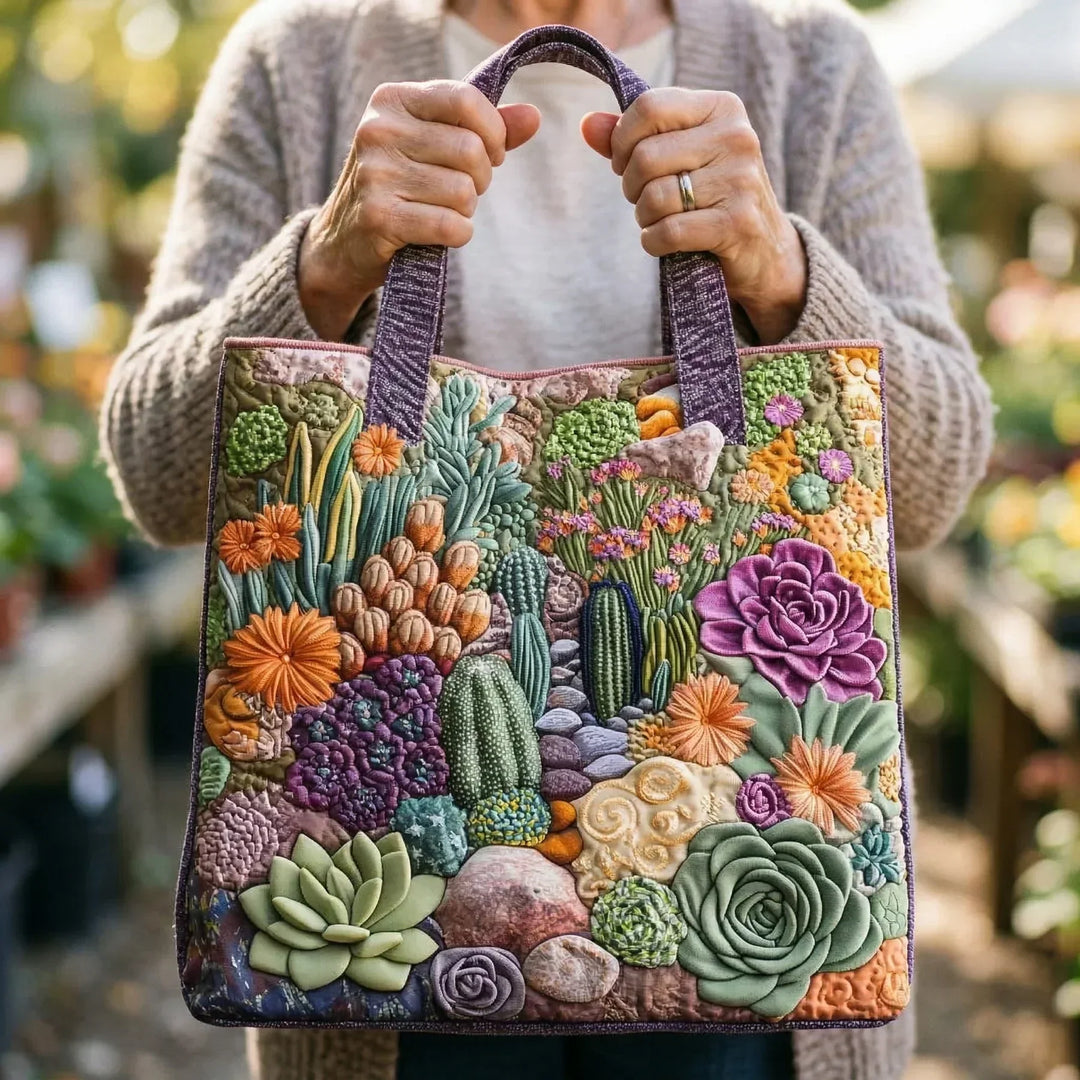 Artisan Tote Bag - Succulent Garden