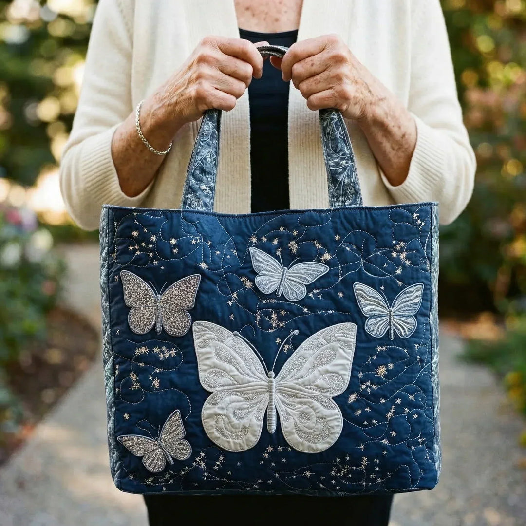 Handmade Bag - Silver Butterfly
